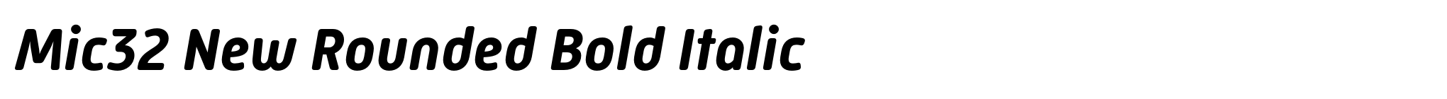 Mic32 New Rounded Bold Italic image
